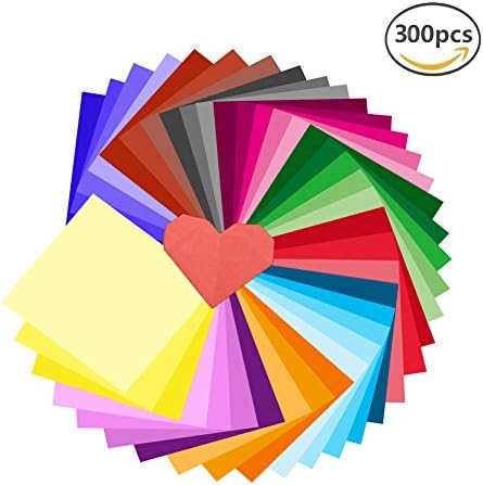 Erlliyeu DIY Craft Origami Paper Folding Paper Double Side 400 Petals 50 Assorted Colours
