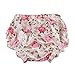 WINOMO Baby Girl Pink Floral Bowknot Ruffle Pants Bloomers Diaper Cover - Size S