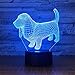 Produktbild 3D hund Nachtlampe 7 Farben ändern Touch Control LED Schreibtisch Tisch Nachtlicht mit bunten USB Powered für Kinder Kinder Familie Ferienhaus Dekoration Valentinstag Geschenk