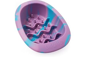 CHEWFFON Slow Feeder Lick Mat, Silicone Dog Feeding Bowls with Suction Cups, Healthy Licky Mat for Dog and Cat, Anti-Gulp, Anti-Overeating, Non-Slip Design, Dishwasher Microwave Safe, Blueberry