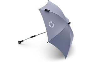 Bugaboo Parasol+, Compatible with All Bugaboo Pushchairs, Made of Fabric with UPF 50+ Protection Against UV Rays, One-Click Connection & Easily Adjustable Mechanism, Seaside Blue