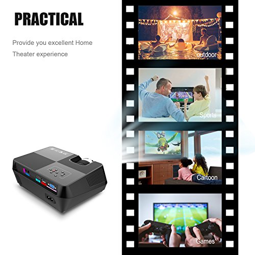Beamer, BeamerKing Mini Projektor Home Entertainment Heimkino LED Beamer 2200 Lumens UnterstÃ¼tzt Full HD 1080P fÃ¼r PC Laptop PS4 XBOX Smartphone Android iPhone