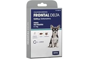Zotal Laboratorios - Collar antiparasitario Frontal Delta Perros Muy pequeños, hasta 5 kg. 35 cm