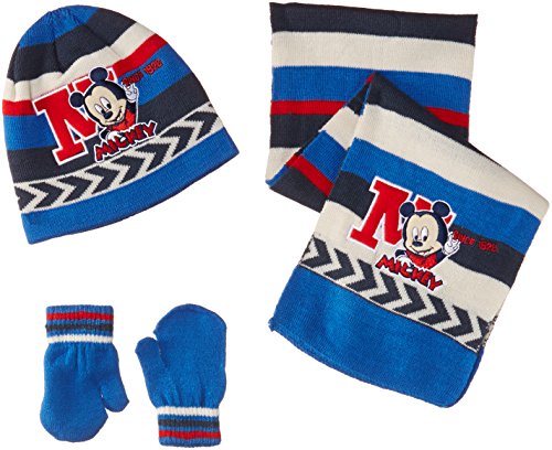 Disney Baby Boys Mickey Mouse NH4115 Hat, Multicoloured (Indigo/Sky Blue/Tomato Red), 50 cm