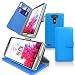 Produktbild Orzly® - Multi-Function Wallet Stand Case für LG G3 - BLAU BRIEFTASCHE / Fall / Hülle / Schutzhülle mit Integrierte Stand für Google / LG G3 SmartPhone / Téléphone Portable / Mobile