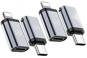 AZUXREZA USB C vers Lightning, Adaptateur USB C mâle vers Lightning Femelle pour iPhone14/13/12/11/X/XS/XR/8/MacBook, Samsung Galaxy, Dell, XPS, Ordinateur Portable, Moniteur et Autres appareils de Type C