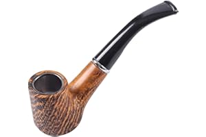 DKE&YMQ Pipa Da Fumo, Classica Pipa In Legno Staccabile Con Filtro Grande Retrò, Utilizzata Per Il Regalo Del Padre/Regalo Del Fidanzato/Regalo/Collezione Del Marito