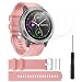 Produktbild OOTSR 20mm Ersatzband und 3er-Pack Displayschutzfolien aus gehärtetem Glas für Garmin Vivoactive 3 Smartwatch (Pink, klein)