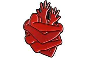 Aisoway Organo dello Smalto del Cuore Pin Brave Heart Hug Spille Bag Abbigliamento Lapel Pin Badge