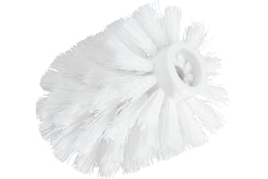 ‎WENKO WENKO Wymienna szczotka do WC, główka szczotki z tworzywa sztucznego o średnicy 8 cm, wymienna szczotka do toalety, biała