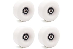 HEAVENLIFE 4 Pcs Double-Row Roller Skates Accessories, Quad Skate Replacement, Skateboard Wheels with Bearings, Roller Skates Wheels 58*32mm, PU Wear-Resistant Wheels for Double Row Skate Skateboard