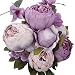 Produktbild Xiuer klassische, künstliche Blumen, Pfingstrosen, Blumenstrauß für glorreiche Hochzeiten, Brautschmuck, Dekoration für Zuhause Violett (New Purple)