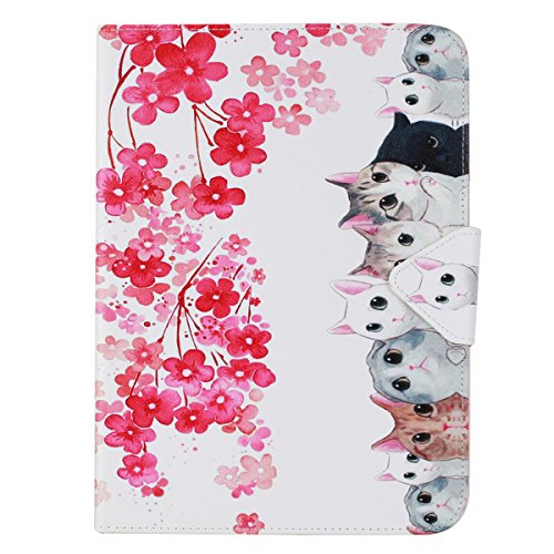 ANNNWZZD Hochwertiges PU Leder Etui Cute Colorful Design Flip Tasche PU Leder Abdeckung Stand Schutzhülle für Samsung Galaxy Tab 4 10.1 Zoll SM-T530 SM-T535. (Kunstleder, Ultra Dünn),A03 - 2