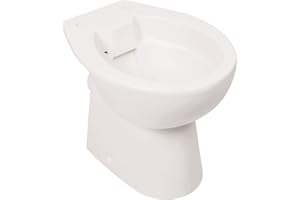 'aquaSu® Basic Stand WC spülrandlos 408, Tiefspüler, Abgang waagerecht, Weiß, Toilette, Spülrandloses WC, Bodenbefestigung, Stand WC Randlos, Mit Bodenbefestigung, 57240 8