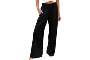 uxxnjfg Pantaloni Lino Donna Comodi Pantaloni Estivi Leggeri Eleganti Taglie Forti Abbigliamento Curvy Sportivi Mare Yoga Pant