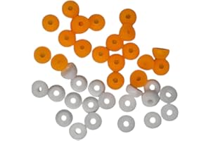 10 Sets Leefai Pro Fingerboard Trucks Bushing, Orange and White, etwas härter im Vergleich zu den G1-Buchsen