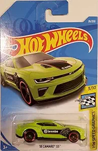 Hot Wheels 2019 Hw Speed Graphics: 18 Camaro SS [Green/Black] - International Card