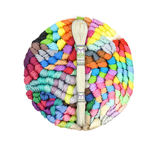 Premium Sticktwist Mega Pack – Freundschaft Armbänder Floss – Kreuzstich Threads, Crafts Floss – 210 Floss Garnknäuel Pro Kärtchen, jeweils frei Set von Hoher Qualität Sticknadeln - 5