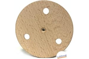 LAMORELL LIGHTDESIGN Rosone Tondo in Legno di Frassino. 3 Fori