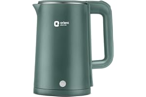 Orient Electric Powerhot 1.5 L Electric Kettle | Cool Touch Body | Faster Heating | Auto Cut Off Mechanism | 360° Rotating Base | Green