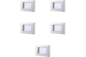 ELECTRON 5 Placche con coperchio trasparente, Compatibile con Vimar Plana, 3 moduli/posti, grigio, idrobox, supporto da esterno, IP55, impermeabile, stagno, per scatola/cassetta 503