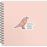 Hisli Şeyler 50 Yaprak &Ccedil;izgili Sert Kapak Stickerli Defter, Katlandığıma Değdi, 16x15cm
