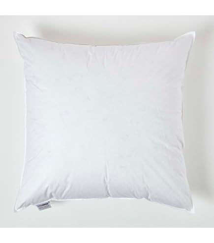 Homescapes Cuscino Imbottito Piuma D'Oca 85% | Federa Cotone 100% Antiacaro, 70x70 Cm | Lavabile A 40°C - Foto 5