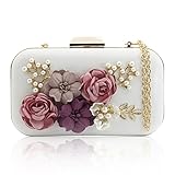 Bolsos de ocasion con bordes dorados y cadenas de oro, rosas elegantes que brindan una sensacion de lujo, adecuada para salir, viajar, bodas, fiestas, citas y otras ocasiones.