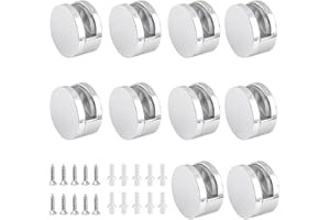 SUNF 10 Pièces Clips Verre en Alliage Zinc Clips de Miroir Support pour 4-6mm Pince de Verre (Accessoires Compris)