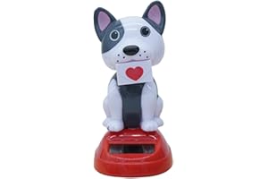 POMUROM Chien Animal Dansant Solaire, Figurine Solaire Voiture Qui Bouge, Jouet Danse Solaire Voiture, Chien Danseur Solaire Voiture pour Décoration Tableau Bord Voiture Maison, Cadeau pour Conducteur