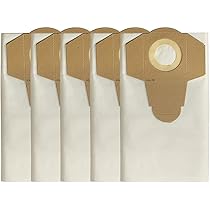 SpareHome® Lot De 5 Sacs Haute Filtration 30 L De Rechange Pour Aspirateurs Humides Et Secs Vacmaster