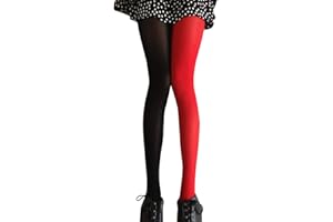 PRETYZOOM Women Stocking Tights Two Toned Jester Tights for Christmas Party Carnival Fiesta Party