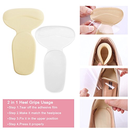 ROSENICE Fersenkissen High Heel Pads 2 Paar Heel Pain Treatment Gel Einlagen - 2