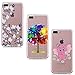 Produktbild 3 Stück Handyhülle für iPhone 7 Plus, 3X Silikon Schutzhülle für iPhone 8 Plus, Edaroo Karikatur Rosa Elefant Blumen Bunt Baum Motiv Transparent TPU Silikonhülle für iPhone 7 Plus/iPhone 8 Plus