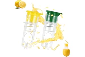 Doksvp 2 Stück Zitronenpresse Klein Set, Zitronensaft Ausgießer Entsafter, Limettenpresse Lemon Squeezer Handpresse, Zitruspresse Manuell, für Orangen, Zitronen, Zitrusfrüchten