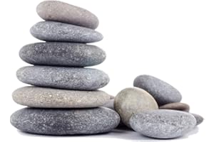 VELLES Große Steine zum Bemalen Flach Mandala Steine Bemalen Flache Kieselsteine Groß Dekosteine Aquarium Deko Stein Natursteine Zierkies Kiesel für Garten Dekostein - Aquarium Kies 80-110 mm (1,9kg)