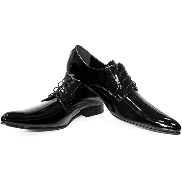 Scarpe Eleganti Nere Con Lacci Per Ragazzi - Derby In Vernice Per Matrimoni E Cerimonie - Foto 11