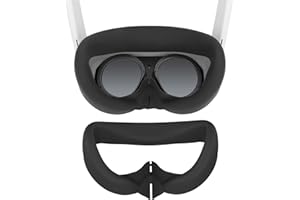 MotuTech Cover Gesichtsschutz für PICO 4 VR Virtual-Reality-Headset, Zubehör, Kissen aus Silikon, schweißresistent, Lichtabdeckung (schwarz)