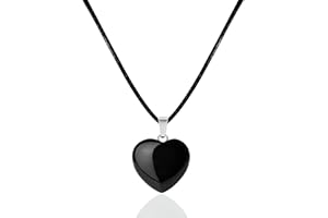 cotigo Colgante Piedra Natural de Corazón - Con Accesorio Acero Inoxidable - Collar Corazón de Mineral y Piedra Preciosa - Collar para mujer de Cristal Curativo – Regalo San Valentín,Cumpleaños