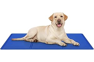 BingoPaw Mata chłodząca dla zwierząt domowych, żelowa mata chłodząca dla psa, duża mata na lato, mata do legowiska dla psa, nietoksyczna mata dla ludzi, psów, 90 cm x 50 cm
