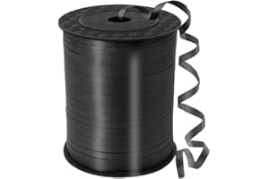 CHJENYI Nastro Pacchi Regalo, 450m/500 yards Nastri per Artigianato Natale Decorazioni,per decorare, abbellire pacchetti di Natale e pacchi regalo in ogni occasione (nero)