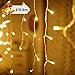 Produktbild Ulinek 4×0.6m Lichterkette mit 144 LED-Lämpchen, Innen und Außen, Wasserdicht Stromsparend Dekoration für Party Garten Weihnachten Halloween Hochzeit (Warmweiß)