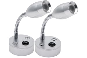 MASO 2x 12V LED Spot Lecture Interrupteur de Lumière Camper Van Caravane VAN Bateau Camping-car Lumière Lumière Chaude pack de 2