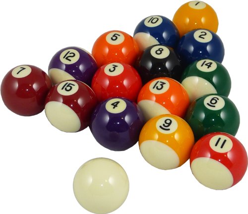 IQ Pool - Juego de bolas de billar rayadas y lisas (5 cm, incluye bola blanca)