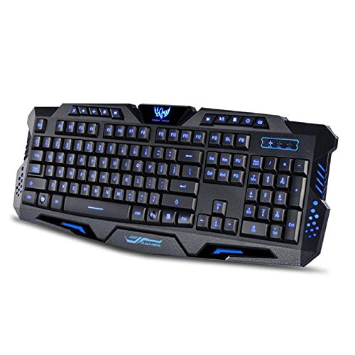 Preisvergleich Produktbild Tonsee Drei farbige Hintergrundbeleuchtung M200 Multimedia Ergonomische Gaming-Tastatur Wired