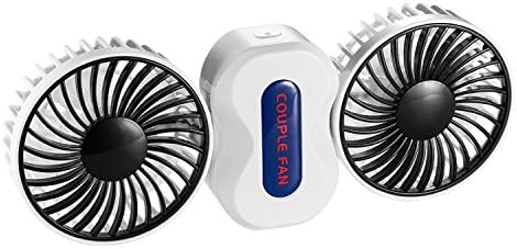 mini Portable handheld desk USB fan, new inspiration couple fan dual motor mini fan by NetBook Computer MacBook Power Bank and PC 360° up and down for Home Office