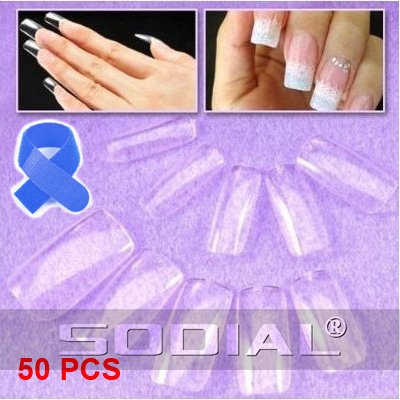 SODIAL(R) 500 FULL COVER False Nails + Free Cable Tie