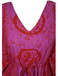 Indiatrendzs Women's Cotton Batik Kimono Kaftan Nighty