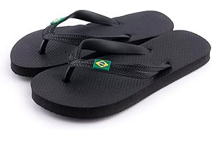 R-ISLAND Sandales unisexes pour enfants, logo Brésil, taille 30-35, imperméable, semelle en polyéthylène. Idéale pour la maison extérieure et intérieure, la plage, la piscine.