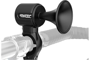 BSSOK Super Vélo Sonnette Électrique, 120dB 1 Mode, Klaxon Vélo Puissante avec Batterie Bouton 300mAh, Étanche IPX4, Coussin Antidérapant, Électronique Velo Sonette Adulte/Enfants